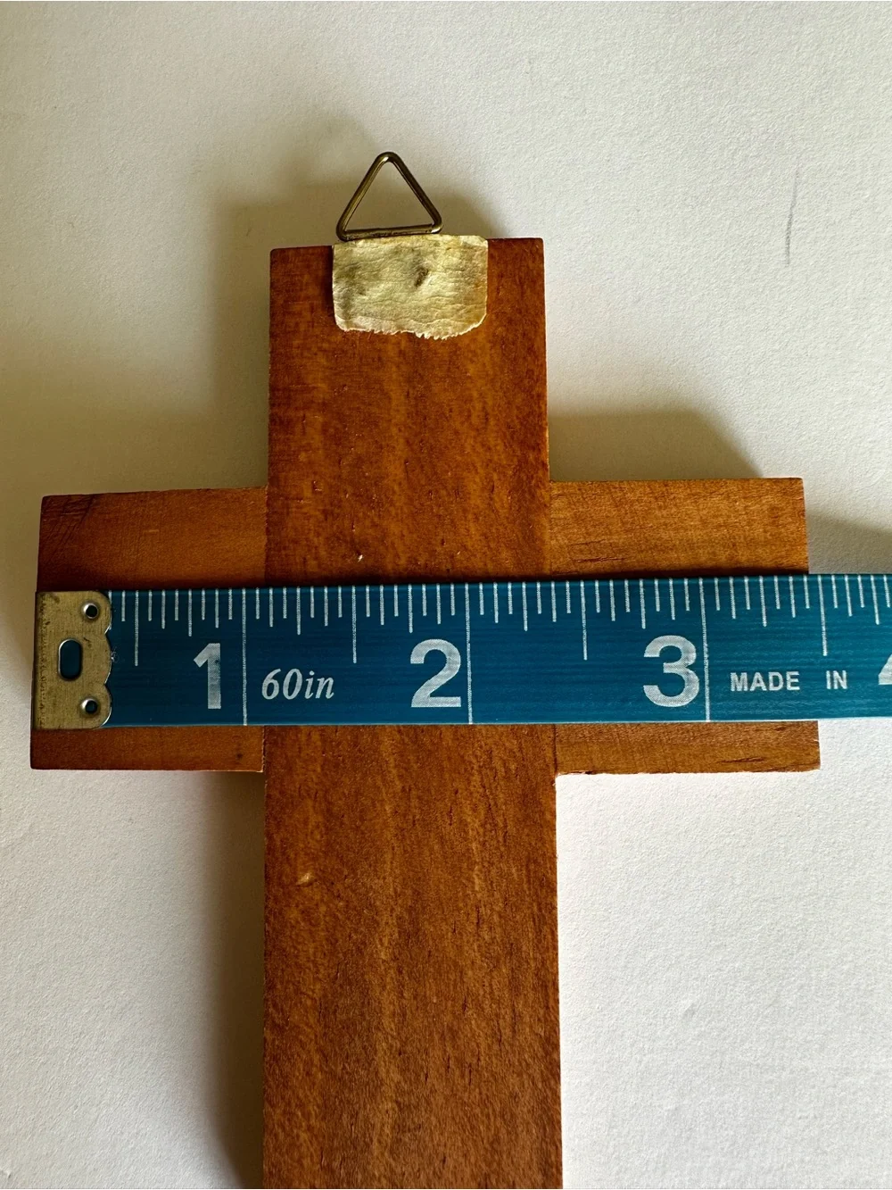 Vintage Christian Folk Art Crosses Set of 2 Painted Wood Jesus Angel Dove Decor